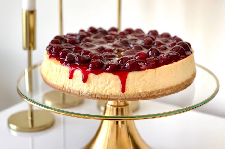 Çatlamayan Vişneli Cheesecake