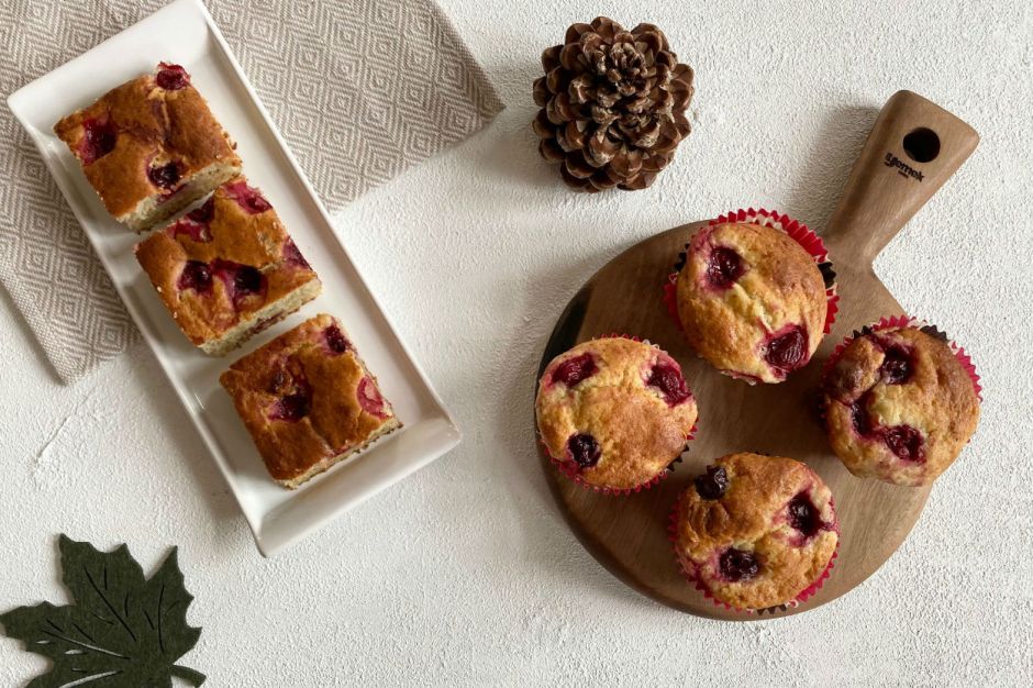 Muzlu Vişneli Beyaz Çikolatalı Muffin