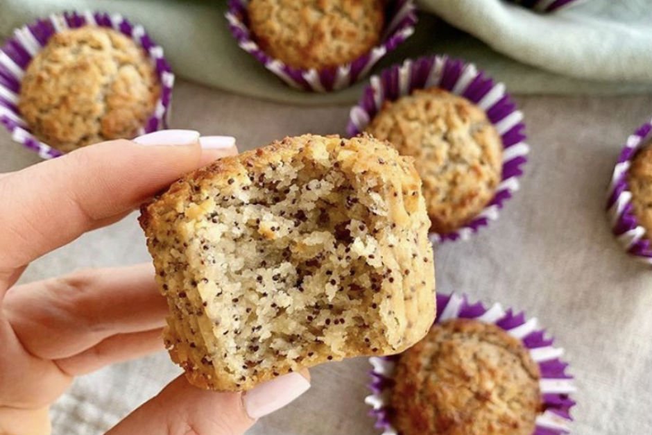 Haşhaşlı Limonlu Şekersiz Muffin