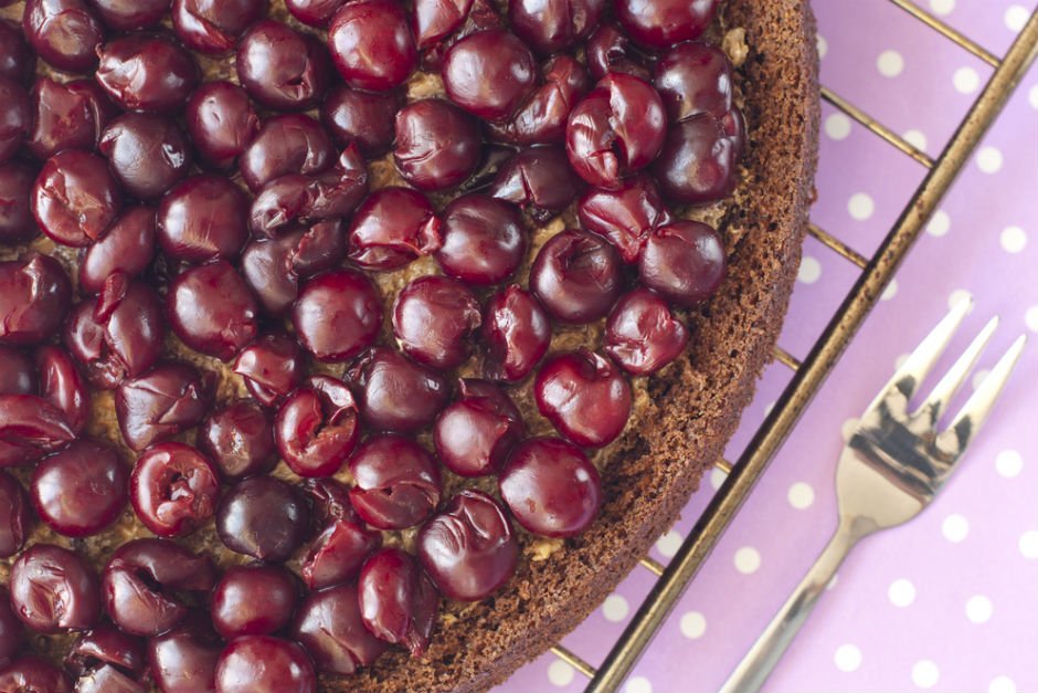 Çikolatalı, Kirazlı Tart