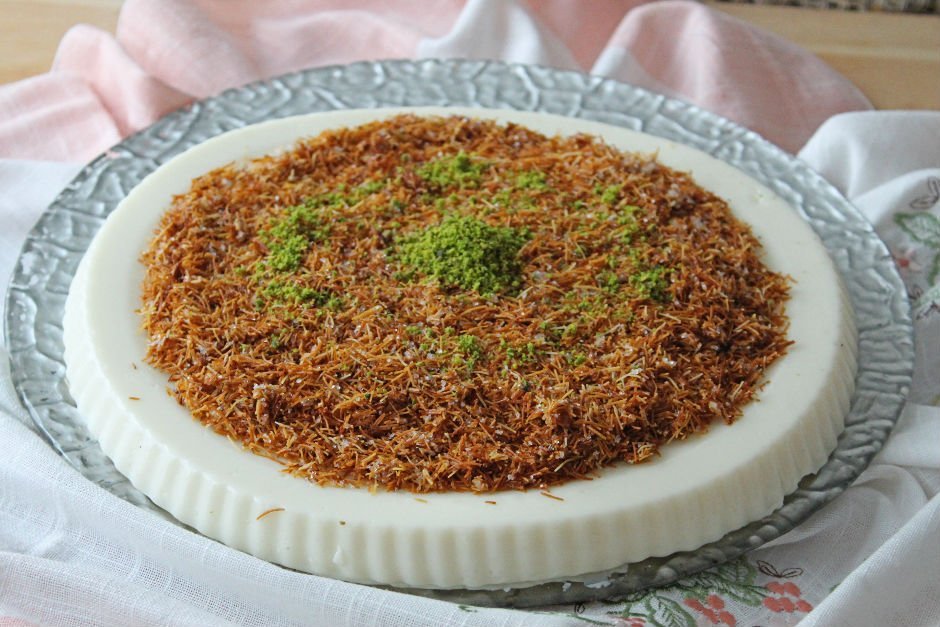 Tart Kalıbında Kadayıflı Muhallebi