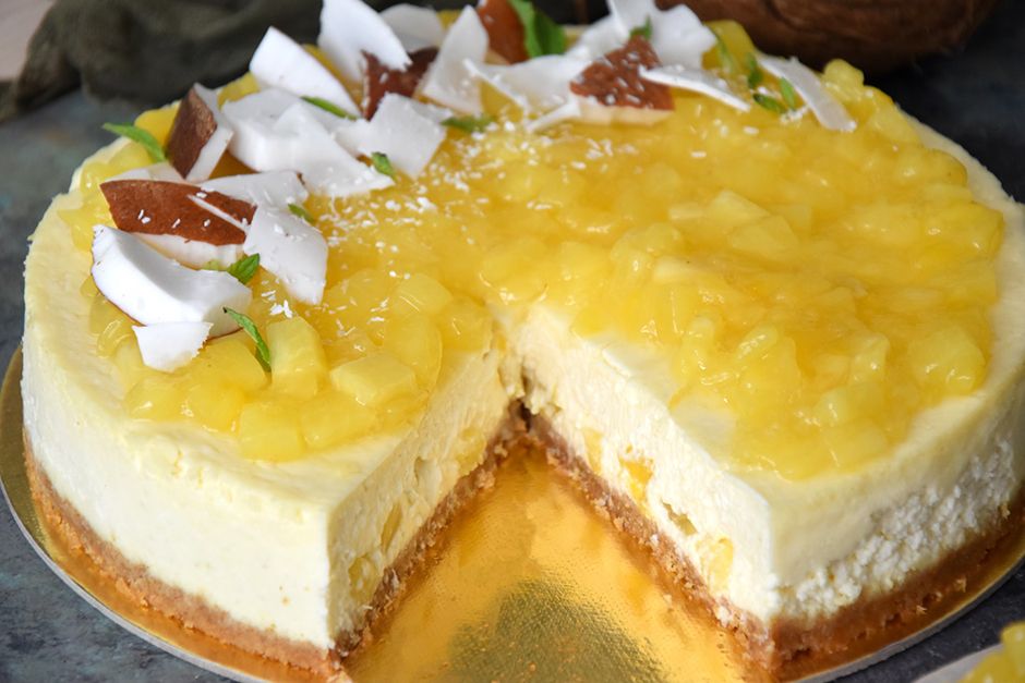 Hindistan Cevizli Ananaslı Cheesecake