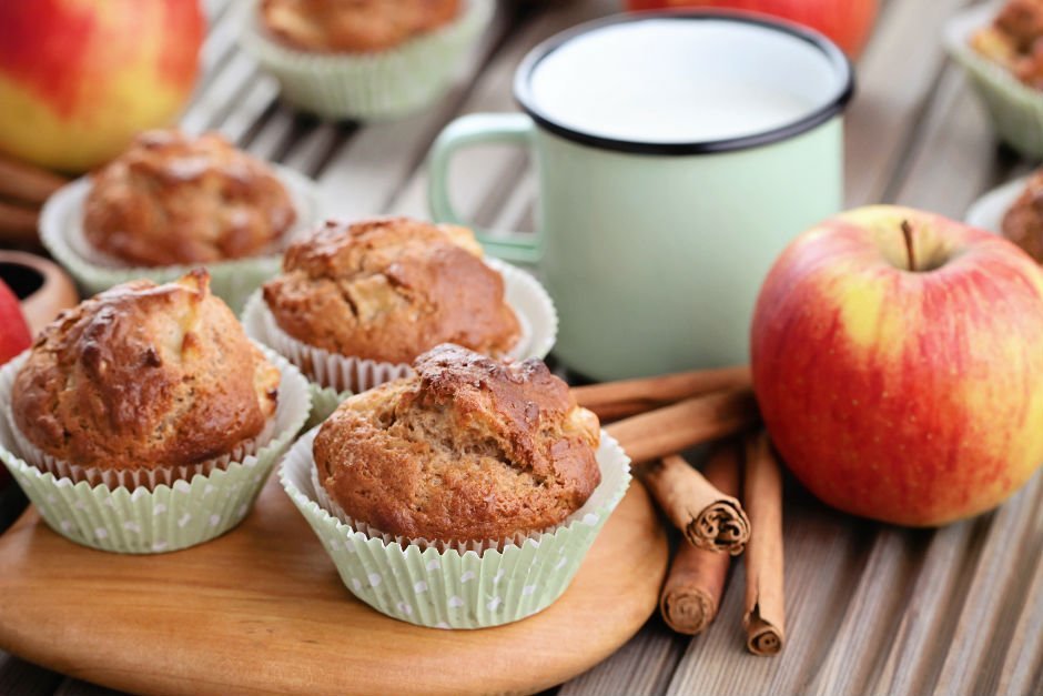 Elmalı Tahinli Muffin