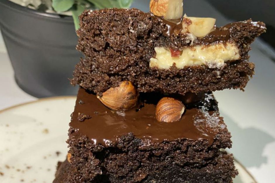 Beyaz Çikolatalı Fit Brownie