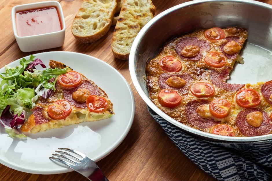 Kahvaltılık Yumurtalı Patates Pizzası