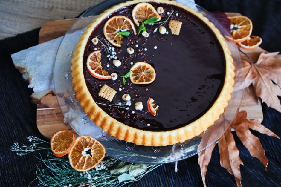 Portakallı Çikolatalı Tart Kek